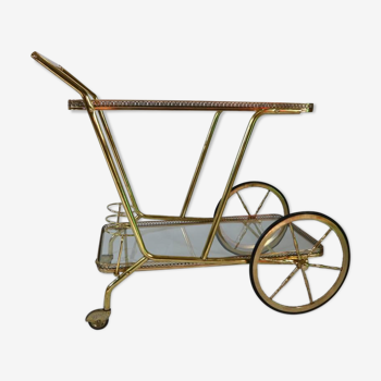 Elegant food trolley - brass - vintage.