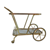 Chariot de nourriture laiton vintage.