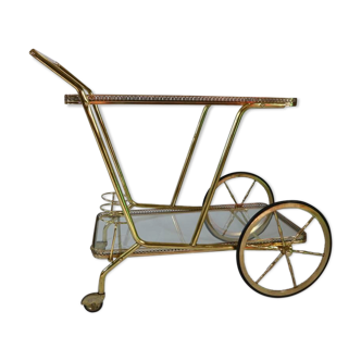 Elegant food trolley - brass - vintage.