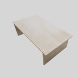 Table basse vintage en travertin