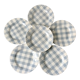 Set of 6 flat plates digoin sarreguemines model "scottish" sky blue 40s-50s