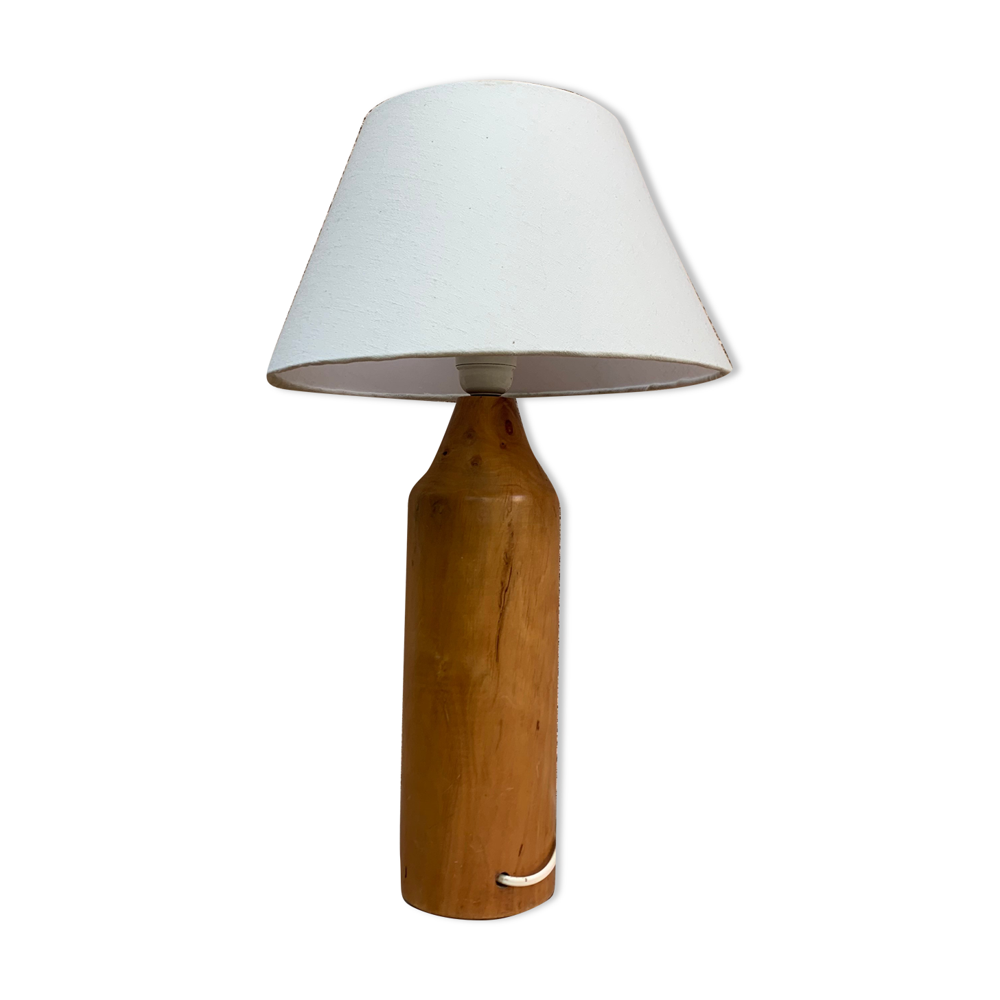Vintage table lamp lamp IKEA design from Sweden in light solid wood with lampshade