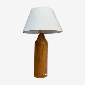 Vintage table lamp lamp IKEA design from Sweden in light solid wood with lampshade