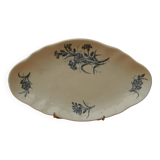 Longchamp earthenware dish cornflower decoration