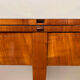 Biedermeier demi-lune fold-out table, cherry veneer, south germany, circa 1820