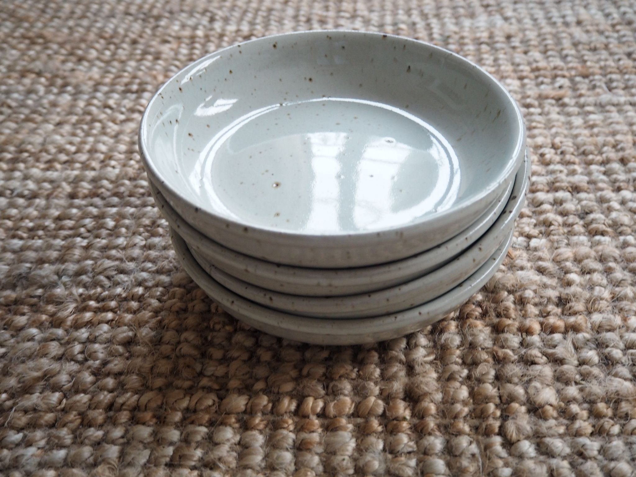 Set de 4 assiettes creuses en grès du Marais