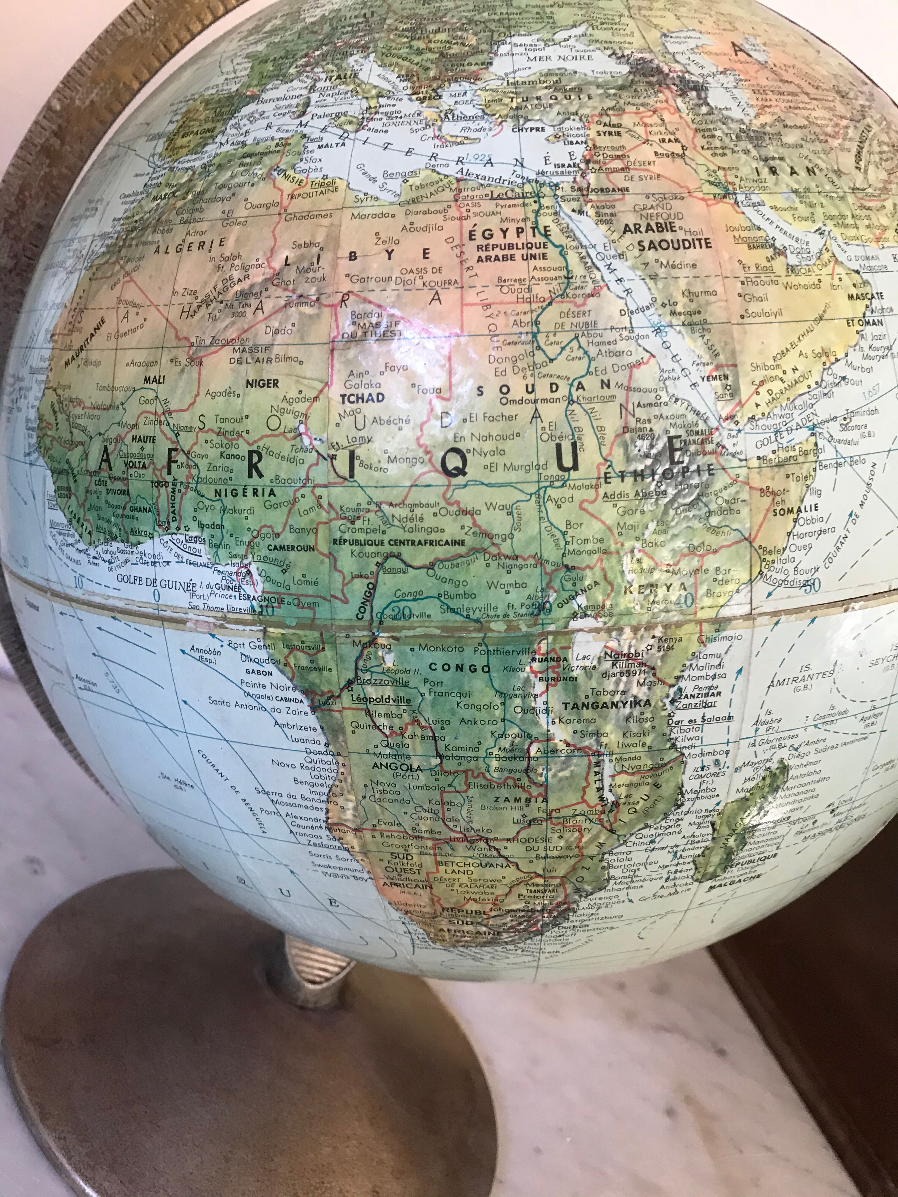 Earth Globe Scan-globe A/S Denmark 1950s