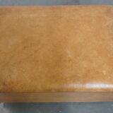 Vintage Sheepskin Leather Designer Ottoman by Bart van Bekhoven