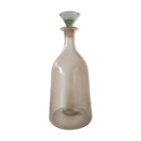 Frosted pale pink glass carafe 29 cm