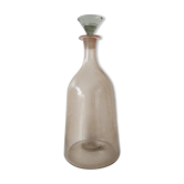 Frosted pale pink glass carafe 29 cm