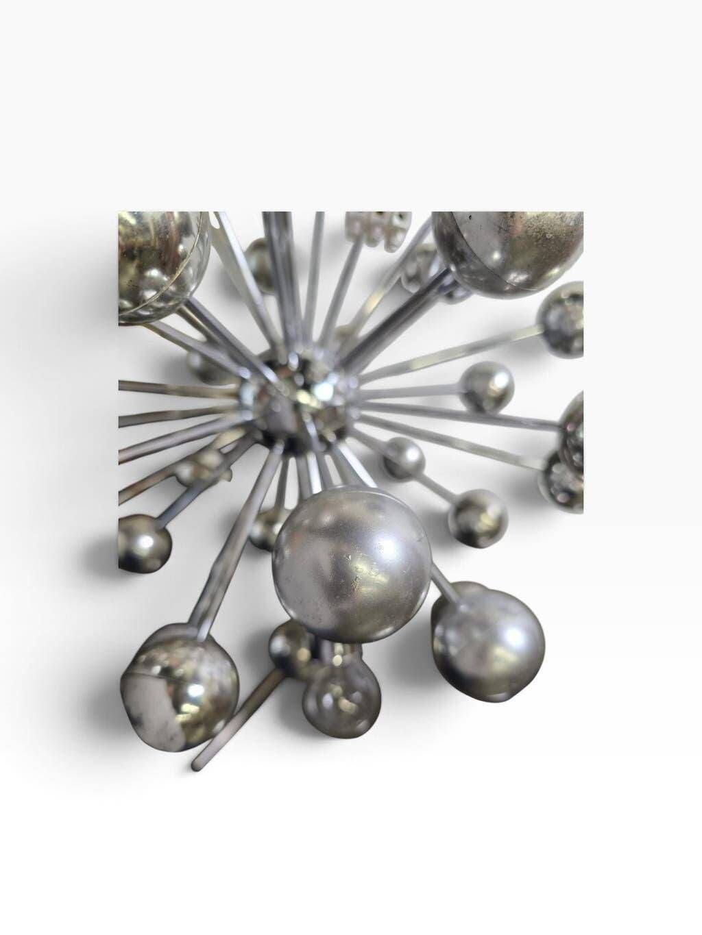 Vintage chrome pendant lamp / sputnik chandelier cosack leuchten