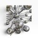 Vintage chrome pendant lamp / sputnik chandelier cosack leuchten
