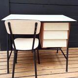 Formica modernist desk and chair