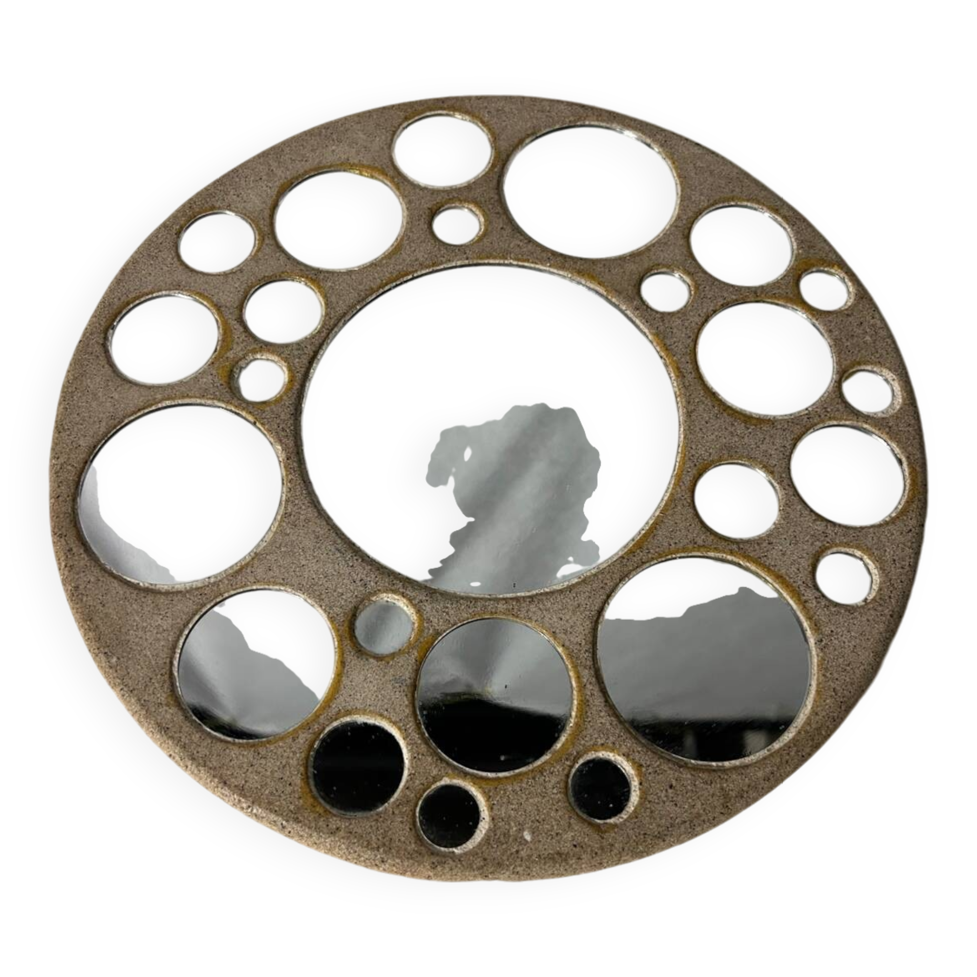 Round ceramic mirror