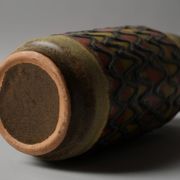 Vase fat lava VEB Haldensleben, zigzag, Allemagne de l'Est, années 1960