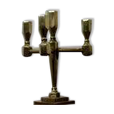 Vintage Candelabra with Four Arms in Swedish Brass from Gusum