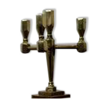 Vintage Candelabra with Four Arms in Swedish Brass from Gusum