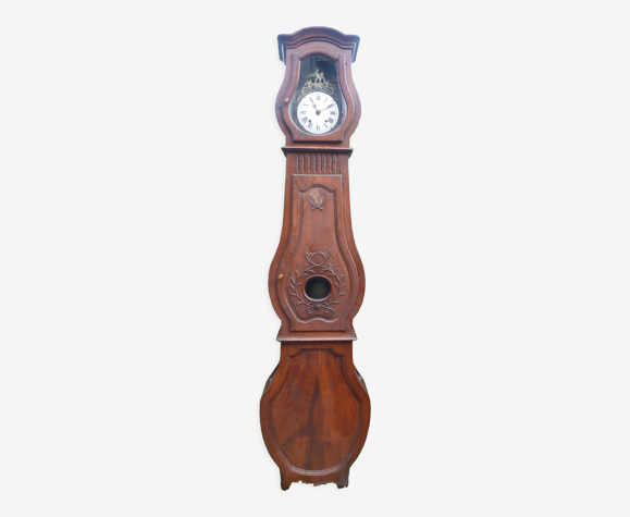Horloge de parquet violon en noyer provencale fin XVlll/deb XlXème