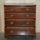 Antique Sheraton style commode by F. Thomas in hardwood and satinwood.
