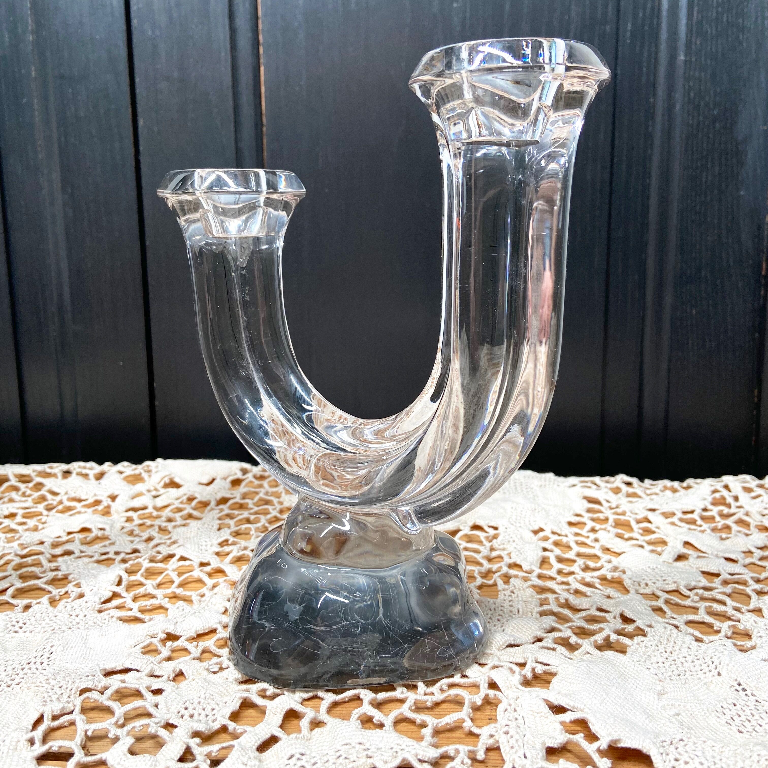 Pair of art deco crystal chandeliers