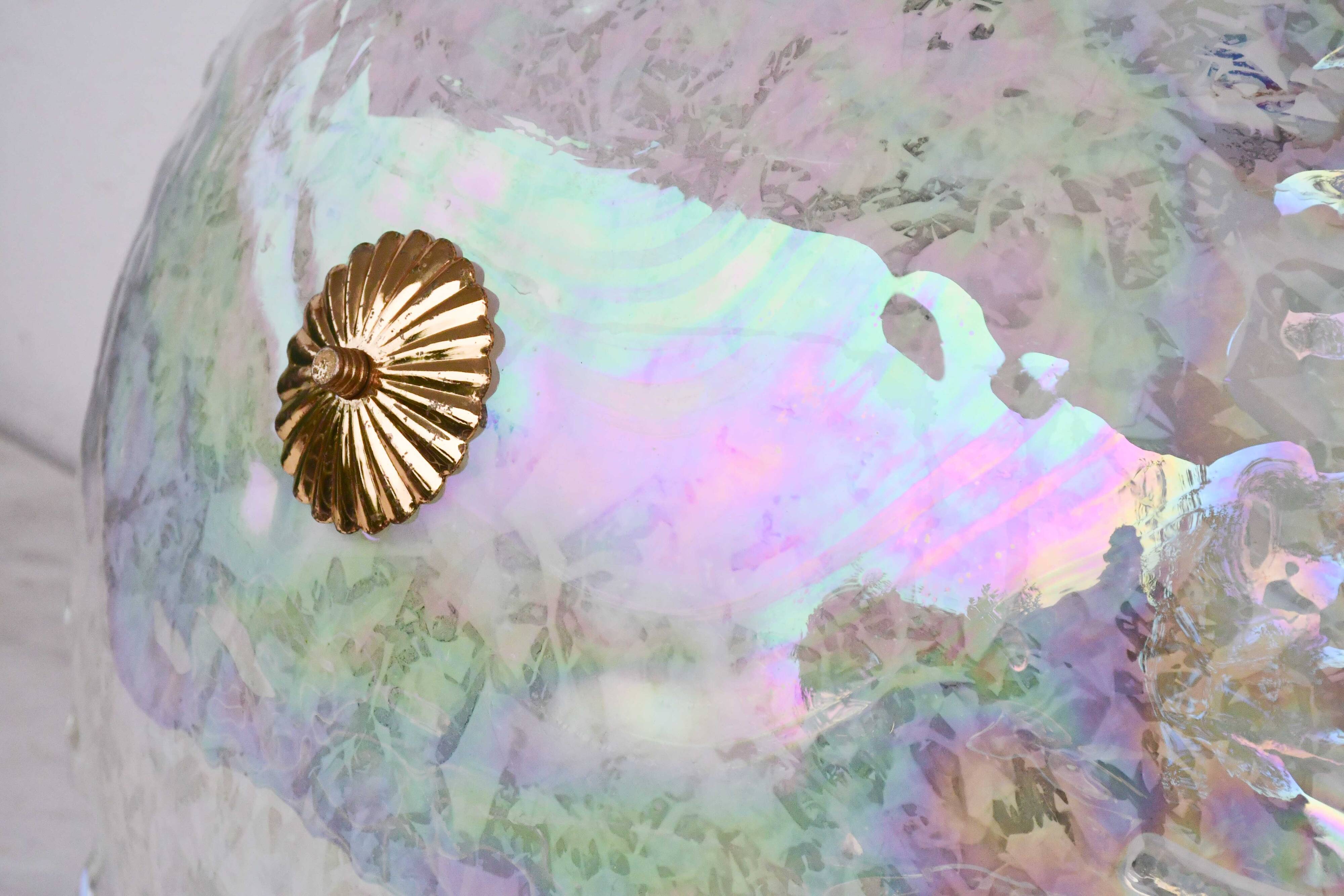 Plafonnier vintage multicolore en verre de Murano arc-en-ciel, années 1970