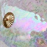 Plafonnier vintage multicolore en verre de Murano arc-en-ciel, années 1970