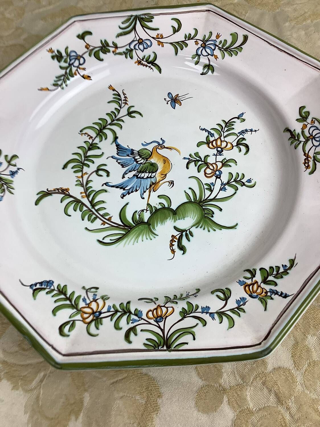Duo Assiettes anciennes décoratives Moustiers