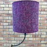 Lampadaire années 70 avec abat-jour en tissu Houlès