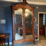 Antique late 19th century rococo style wardrobe