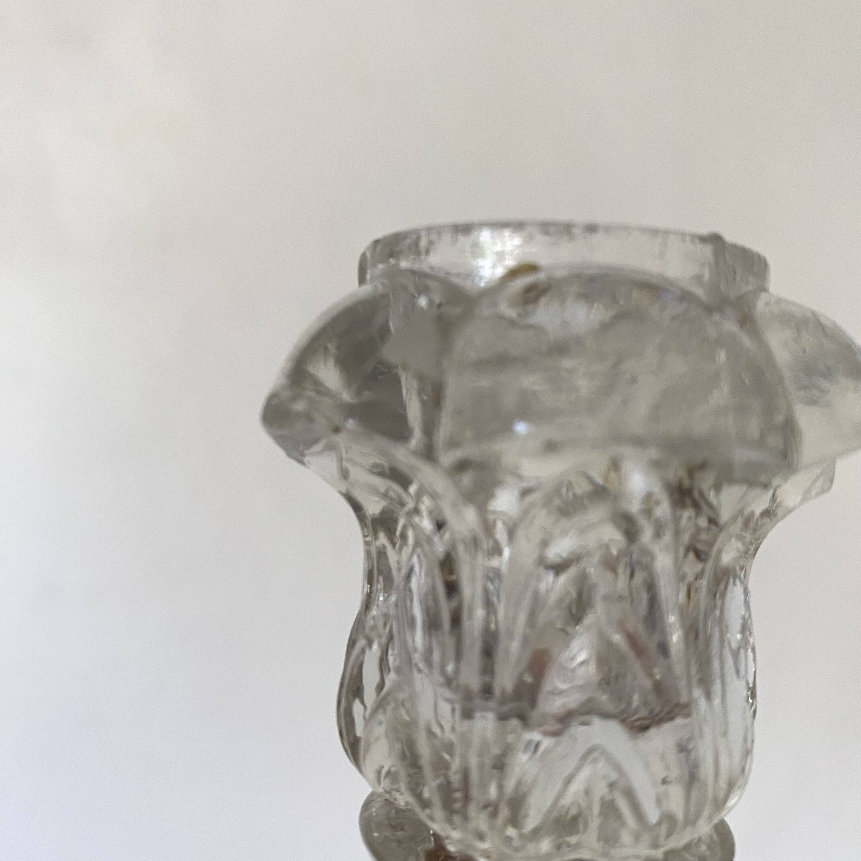 Molded glass candle holder 24 cm