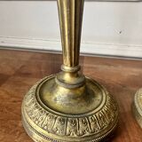 Pair of bronze candlesticks