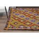 1970s Vintage Turkish Oushak Handmade Wool Cotton Orange Area Rug 160x263