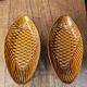 Pair of vintage Polish ceramic fish platters