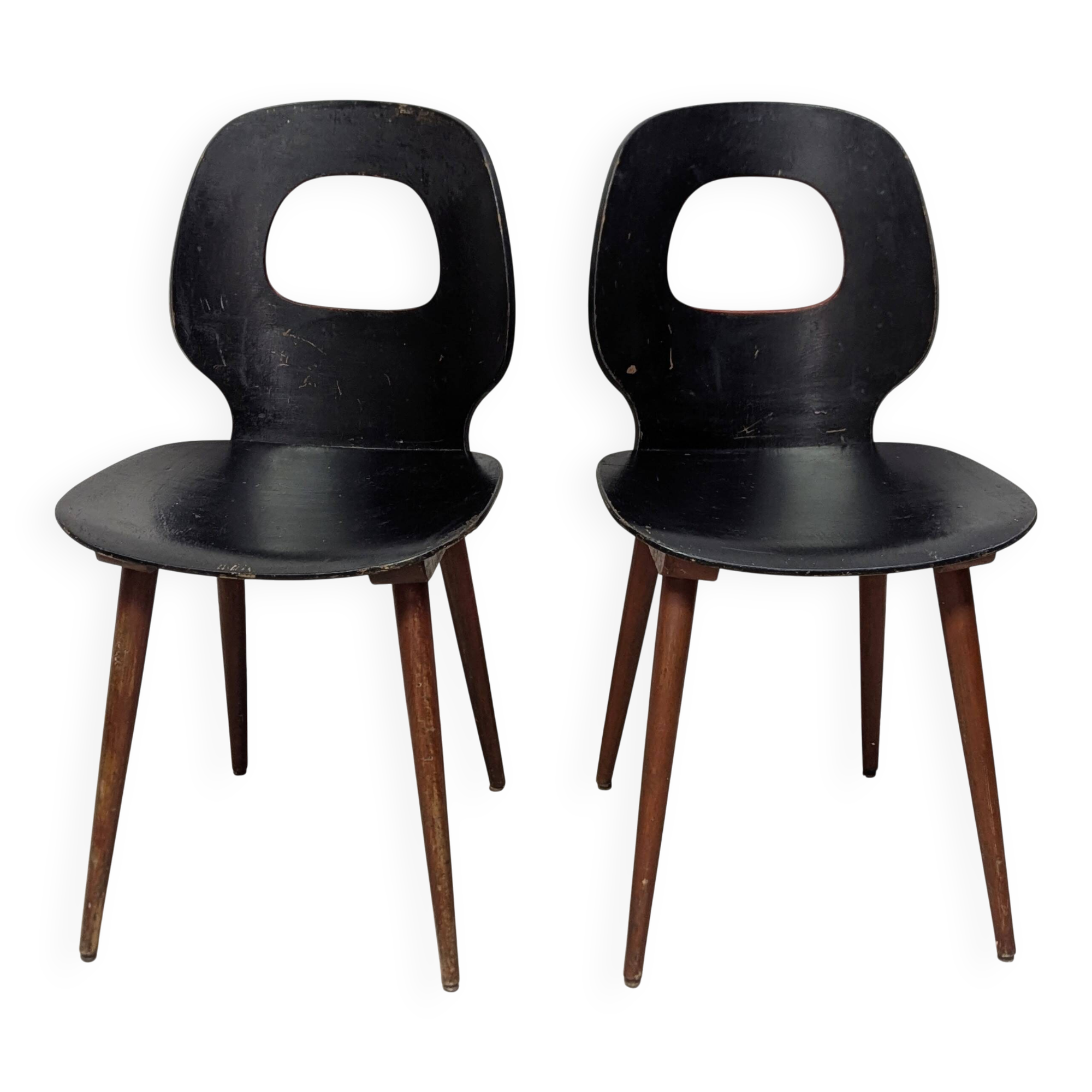 Pair of Baumann chairs, eye type.