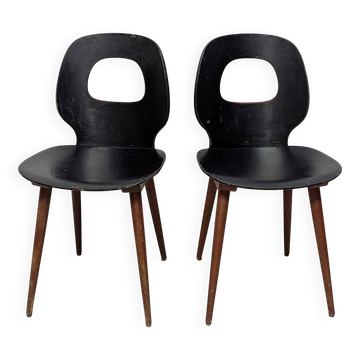 Pair of Baumann chairs, eye type.