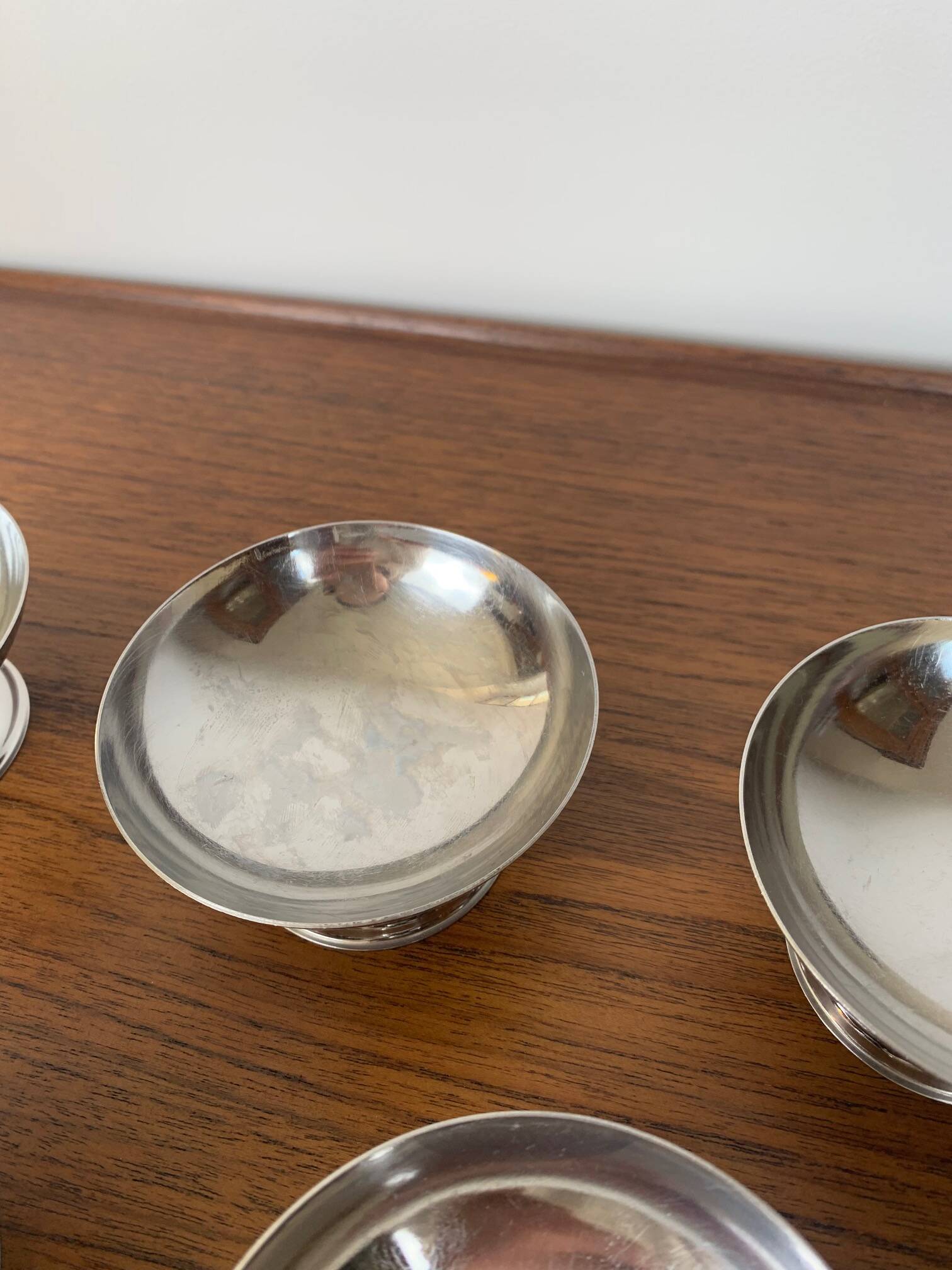6 coupes à dessert en inox, 1970