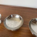set of 6 stainless steel dessert bowls, 1970