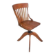 Oak office chair, workshop chair, adjustable height, 1930s