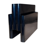 Black magazine holder "Kartell" by Giotto Stoppino, Italy 1970