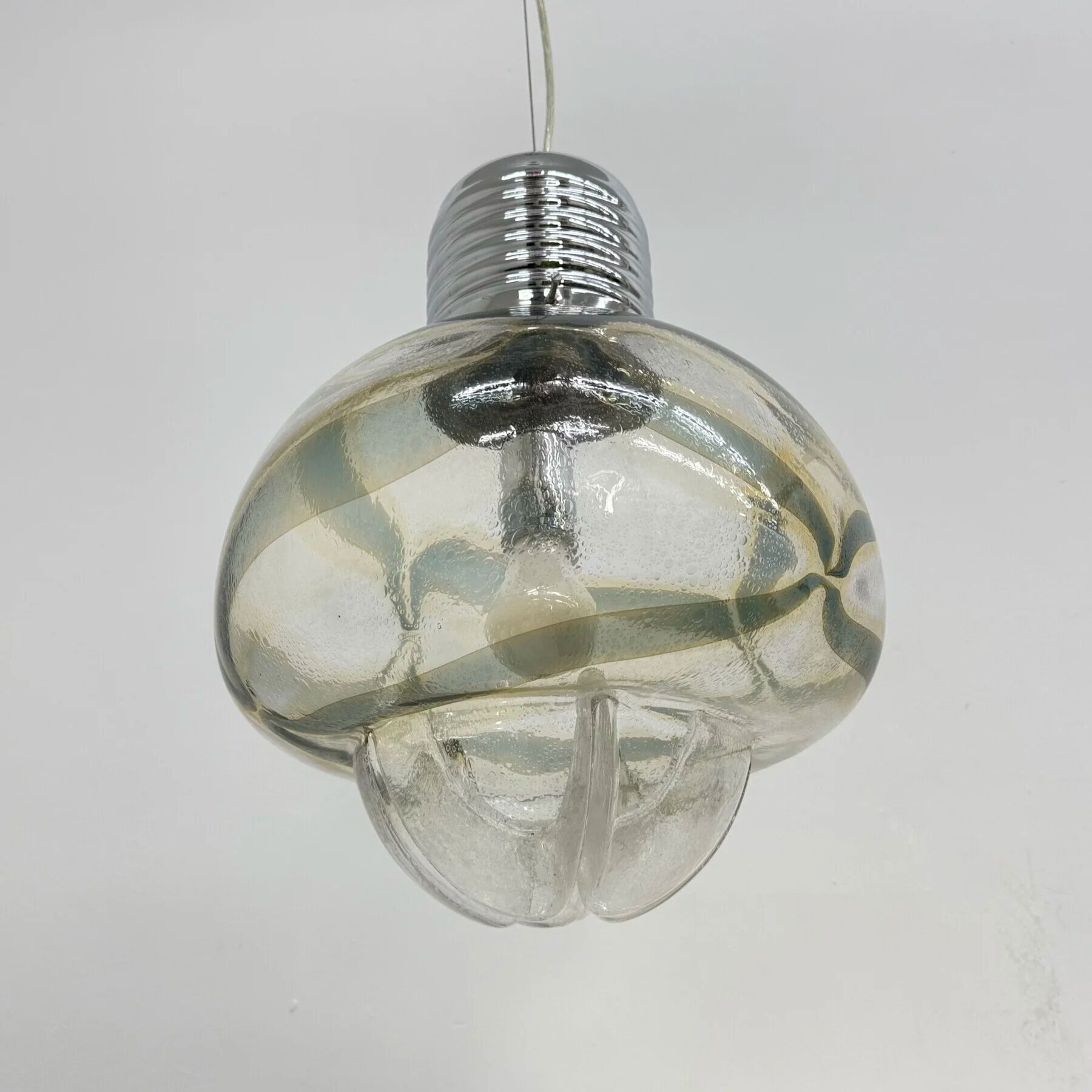 Suspension en verre Mazzega, années 1970, Italie
