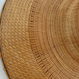 Asian braided wicker hat 70s