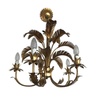 Palm leaf chandelier 1970