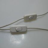 Pair of blue ball lamps