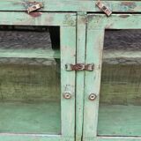 Antique merchant's shelf, Burmese teak sideboard