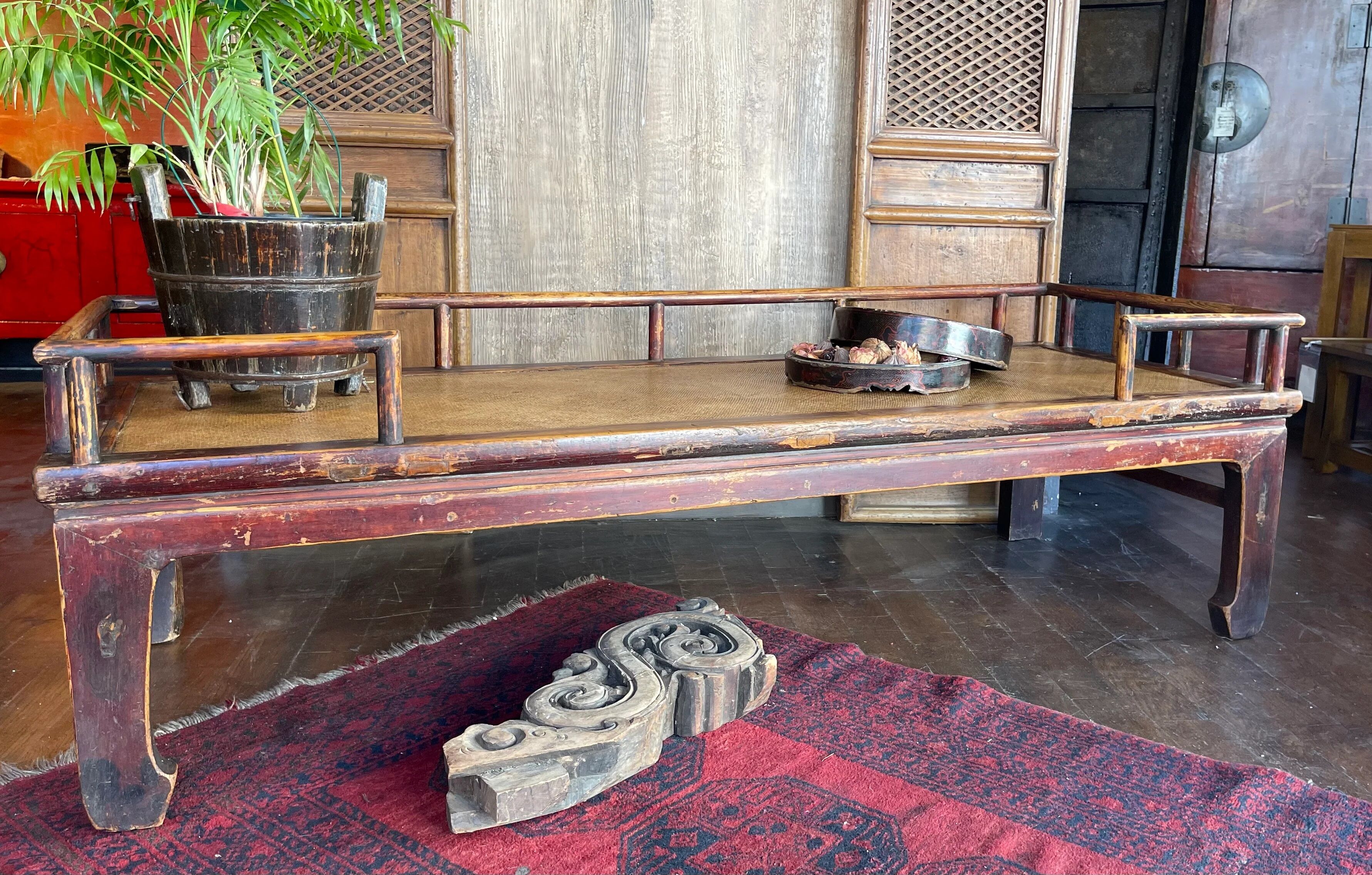 Antique daybed coffee table