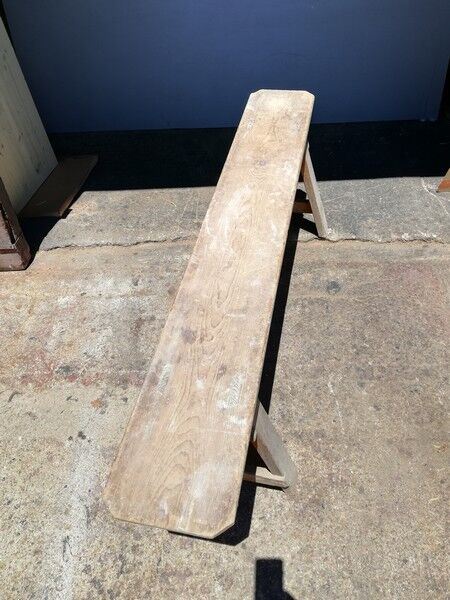 Old solid wood bench Epoque 1940/50