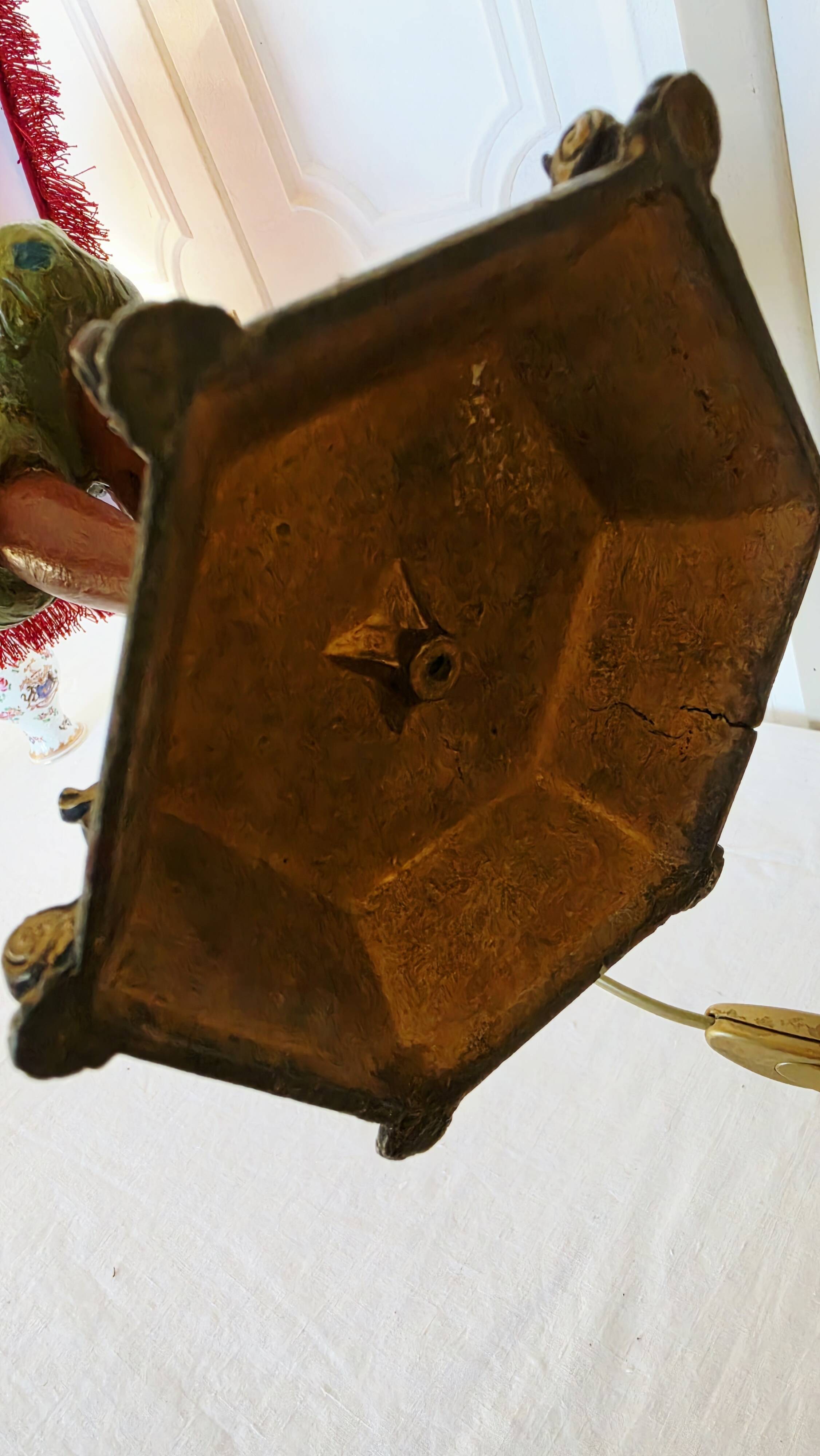 Lampe orientaliste ancienne, XIXe siècle, représentant un majordome nubio