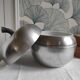 Apple ice bucket in vintage Italian aluminum design