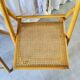 Pair of folding cane chairs