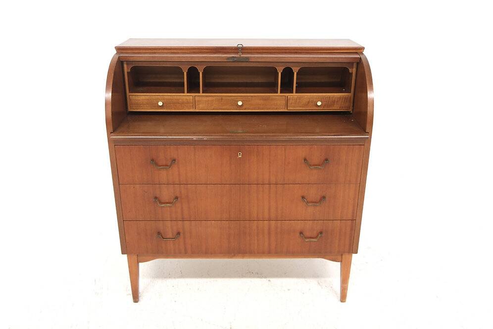 Secrétaire scandinave en acajou, Suède, 1950